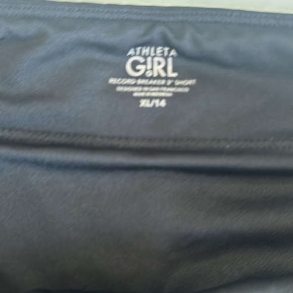Athleta Girl Record Breaker 3” Short Black Size XL/14 - Picture 4 of 8